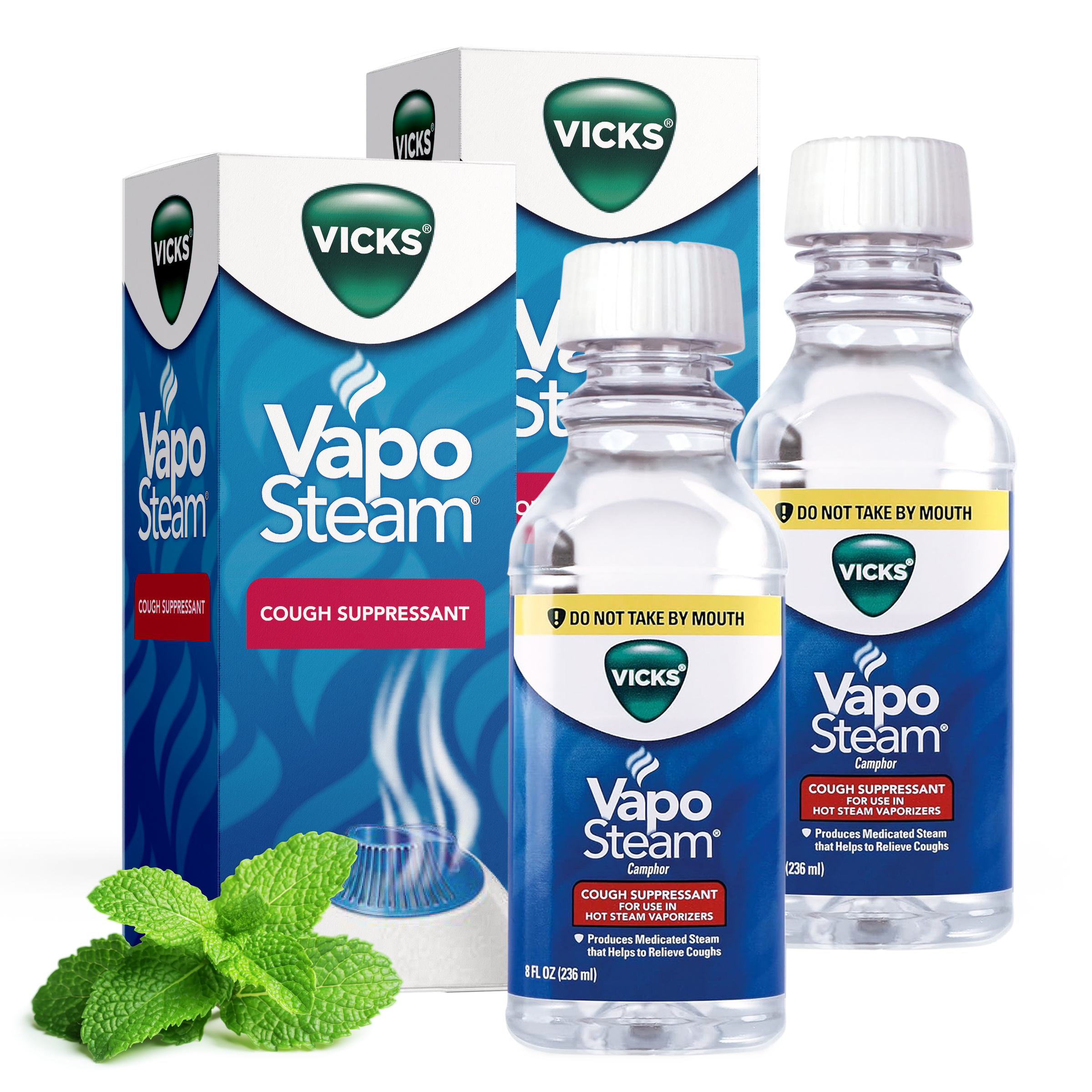 For cough relief, Vicks Vaposteam 2 pack